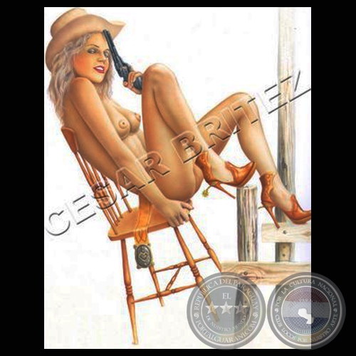 COWGIRL - Ilustración de César Brítez